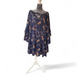 Free People Midnight Blue Floral Dress